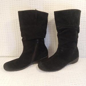 Azaleia Suede Calf-High Black Boots Women's Size 11 Non-Skid